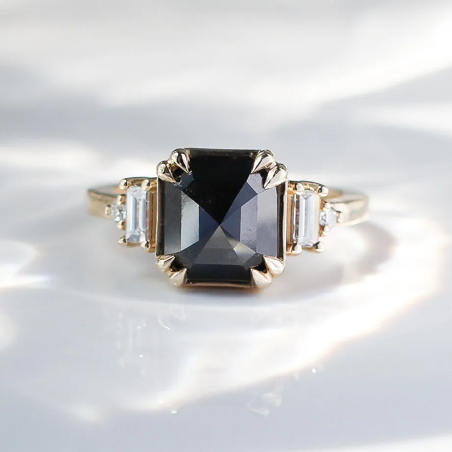 3.22ct Deco Black Diamond Ring