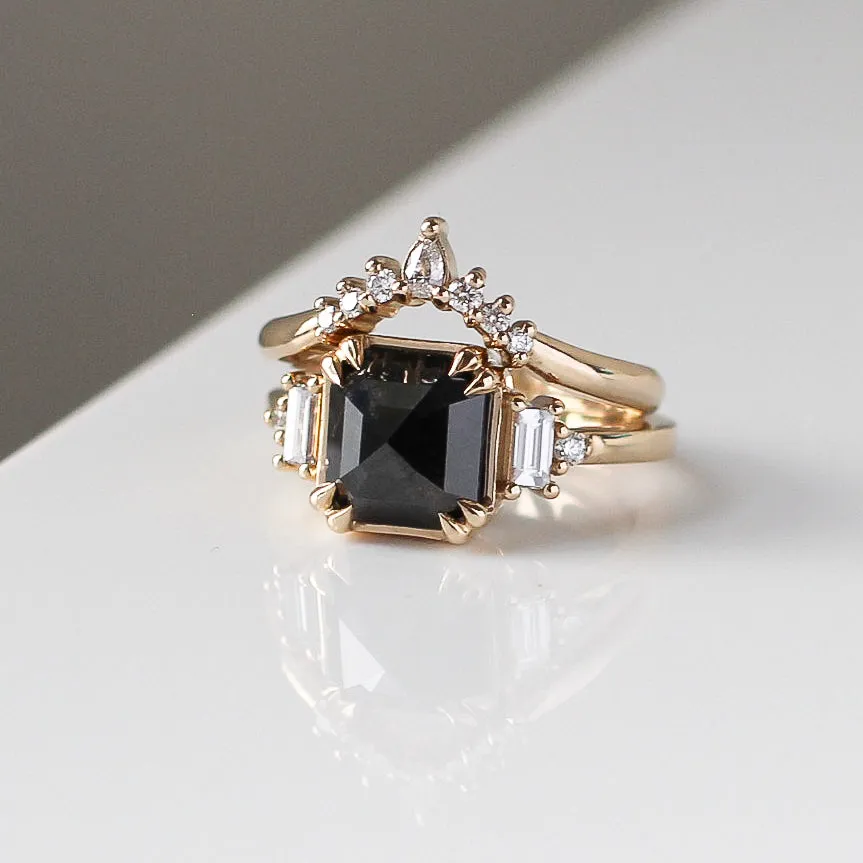 3.22ct Deco Black Diamond Ring