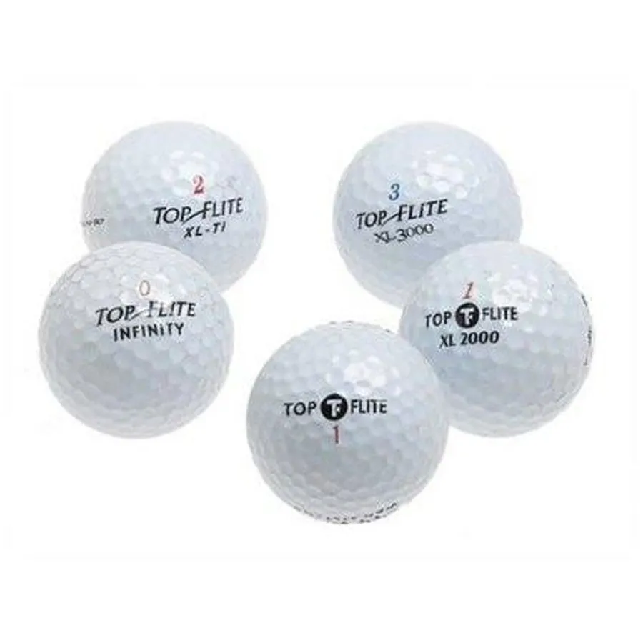 36 Top-Flite Mix White Golf Balls - Recycled 5A/4A