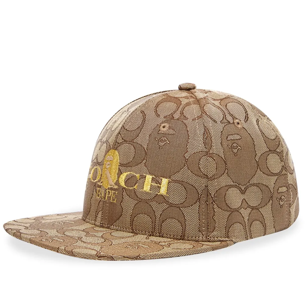 A Bathing Ape x Coach Jacquard Baseball CapBeige