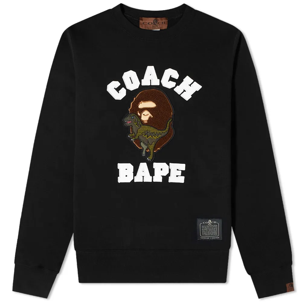 A Bathing Ape x Coach Rexy Crew SweatBlack