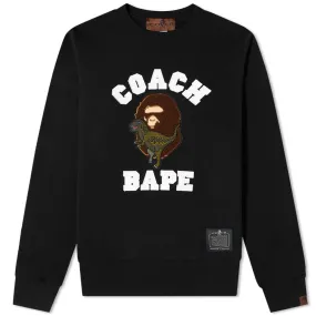 A Bathing Ape x Coach Rexy Crew SweatBlack