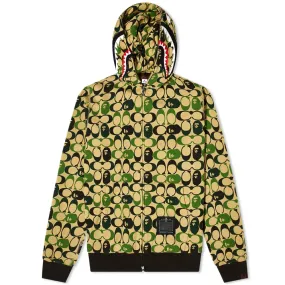 A Bathing Ape x Coach Shark Zip HoodyBeige