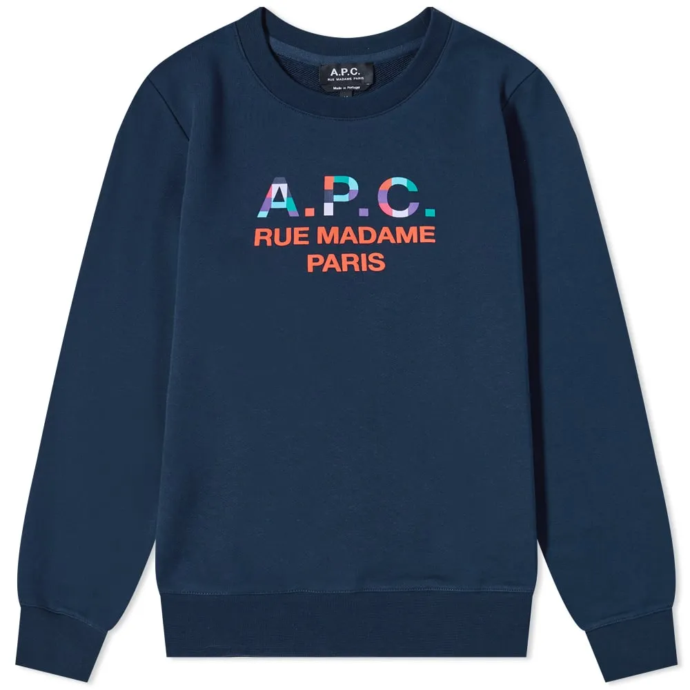 A.P.C. Achille Logo SweatMarine