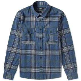 A.P.C. Breton Check OvershirtMarine Chine