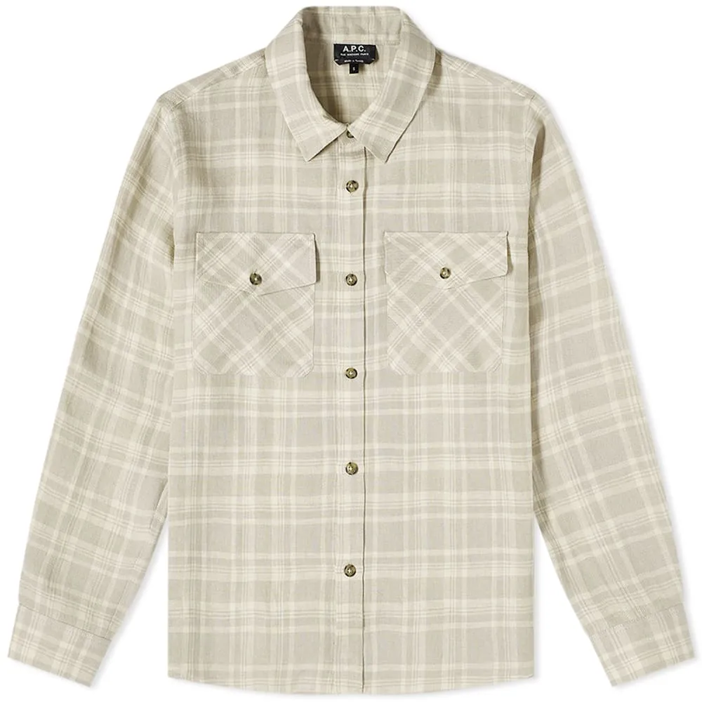 A.P.C. Conrad Check OvershirtChalk