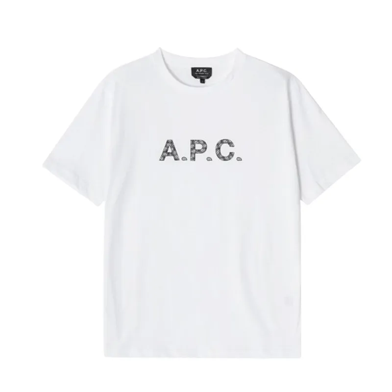 A.P.C.  |Crew Neck Street Style Plain Cotton Short Sleeves Logo