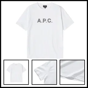 A.P.C.  |Crew Neck Street Style Plain Cotton Short Sleeves Logo