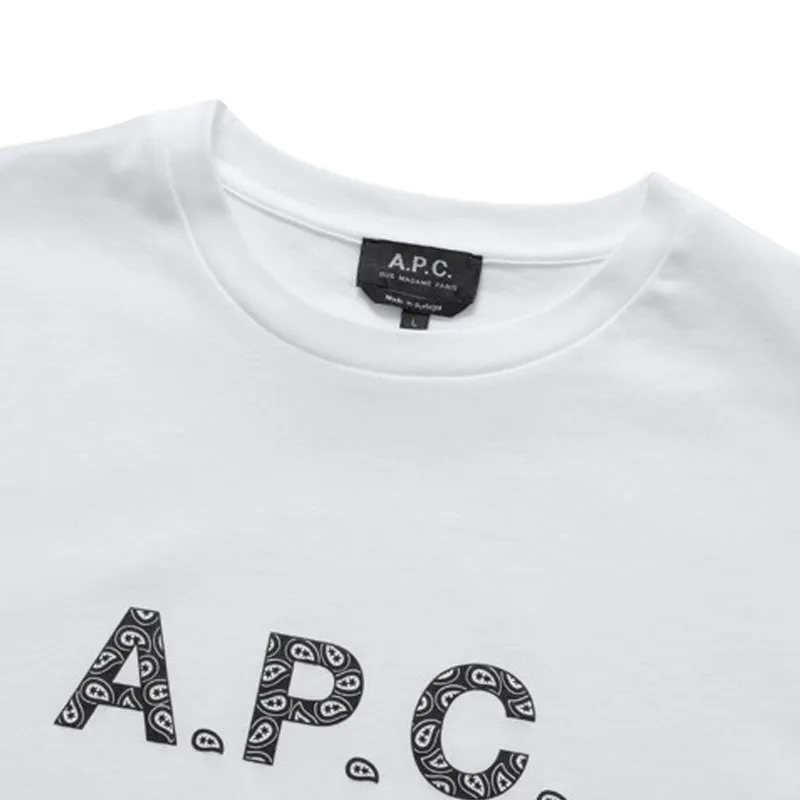 A.P.C.  |Crew Neck Street Style Plain Cotton Short Sleeves Logo