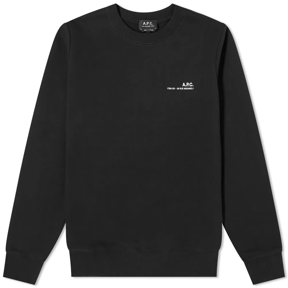 A.P.C. Item Crew SweatBlack