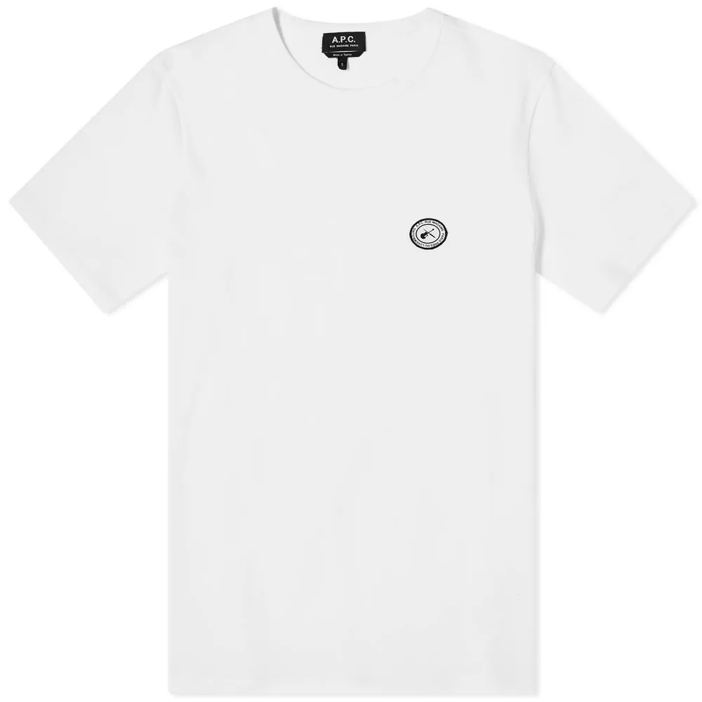 A.P.C. Jay Patch Logo T-ShirtWhite