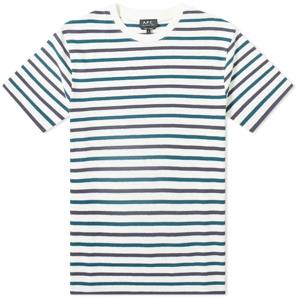 A.P.C. Micro Stripe TeeWhite