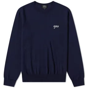 A.P.C. Otis Logo Crew KnitNavy