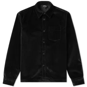 A.P.C. Pepper Velour OvershirtBlack