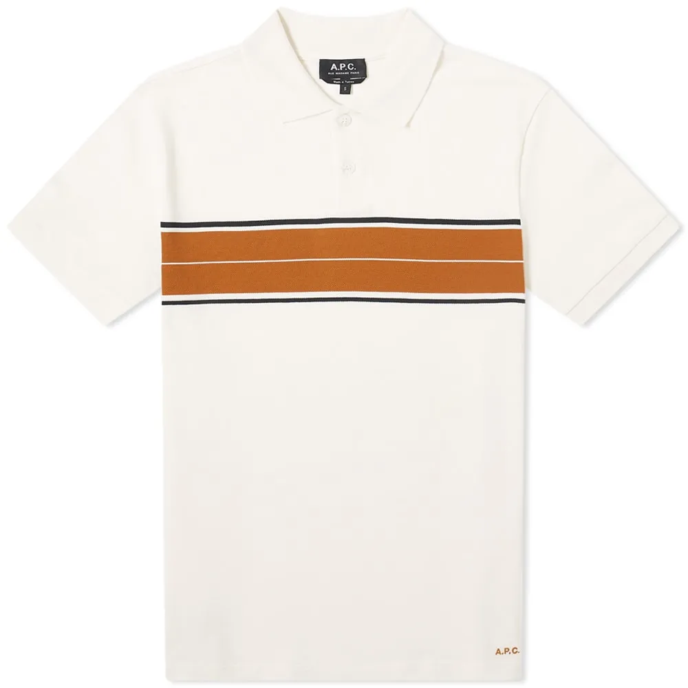 A.P.C. Ruben Stripe PoloOff White