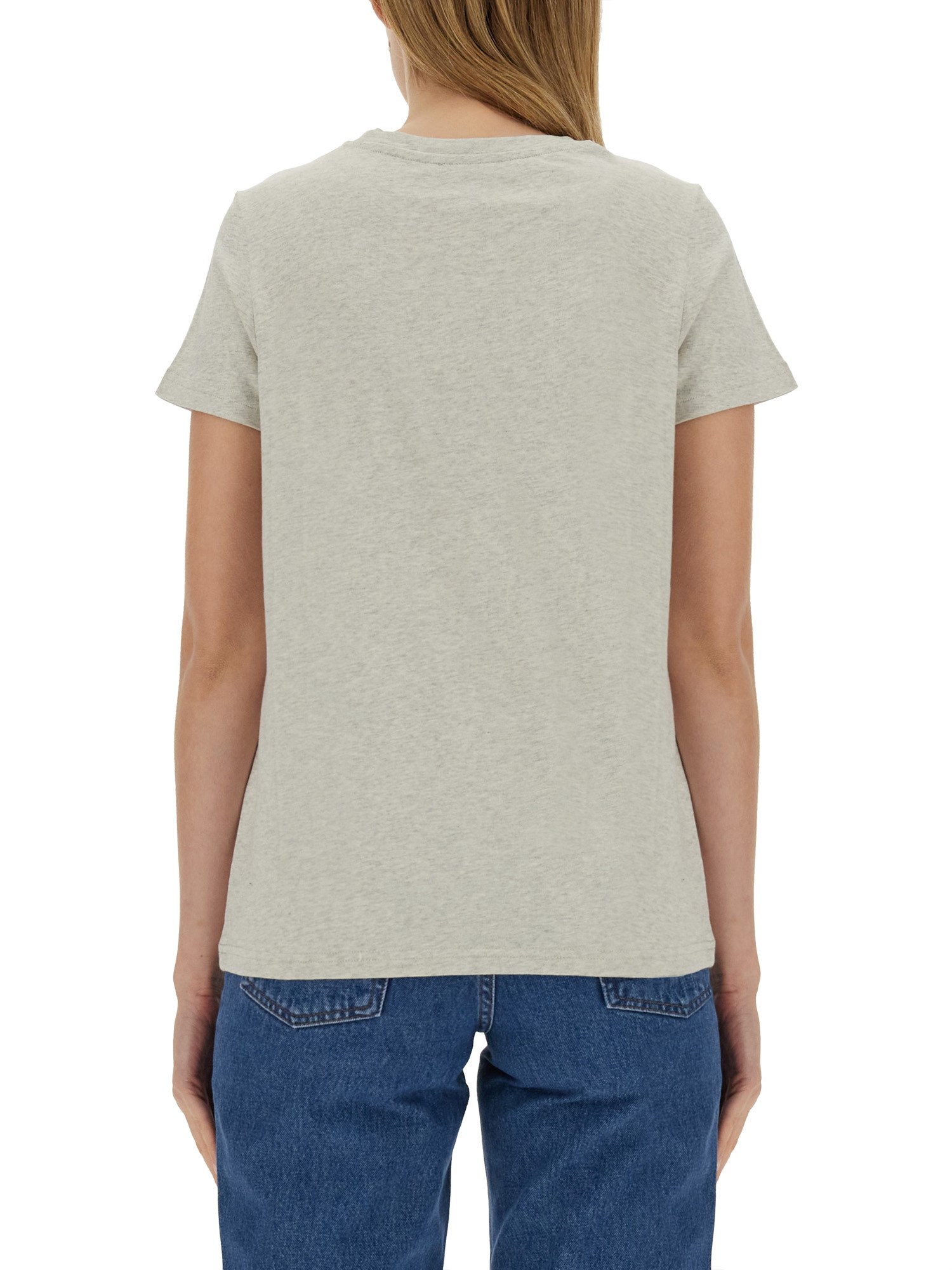 A.P.C.    T-SHIRT IN COTONE CON RICAMO LOGO