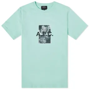 A.P.C. Teddy Postcard Logo T-ShirtGreen