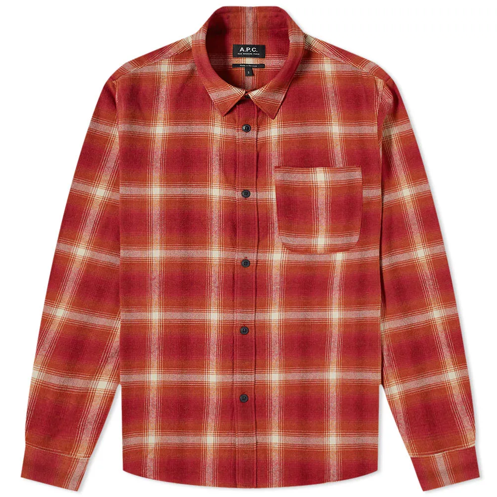 A.P.C. Trek Check OvershirtRed