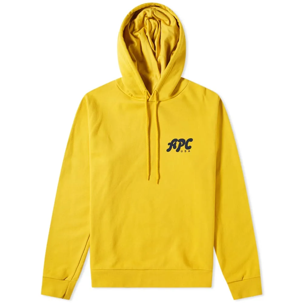 A.P.C. U.S. Keith Logo HoodyMustard