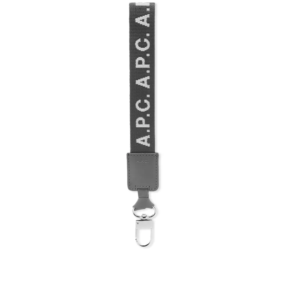 A.P.C. Webbing Logo KeyringGrey