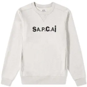 A.P.C. x Sacai Tani Crew SweatHeathered Light Grey