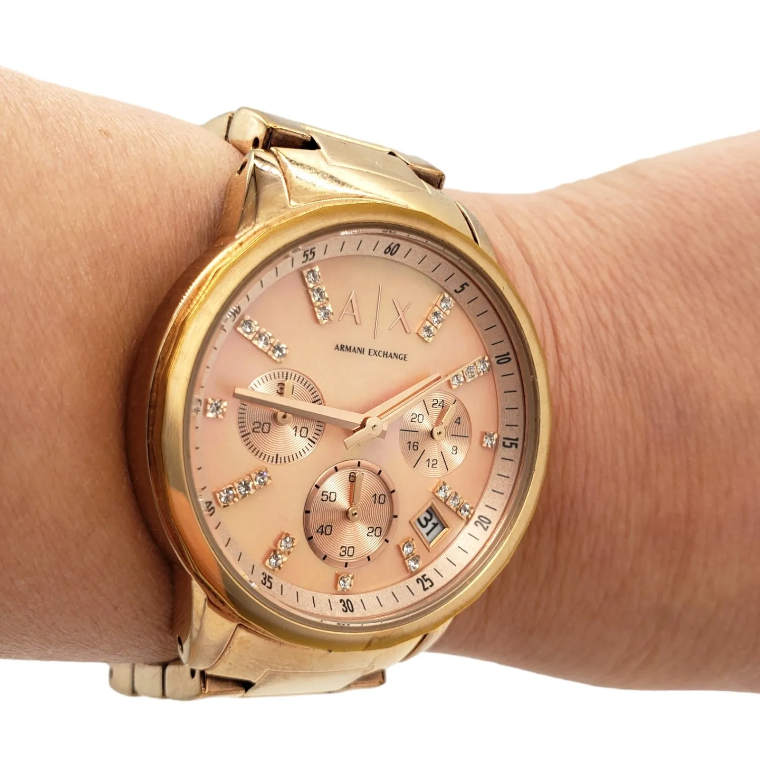 Armani Exchange Rose Gold Watch