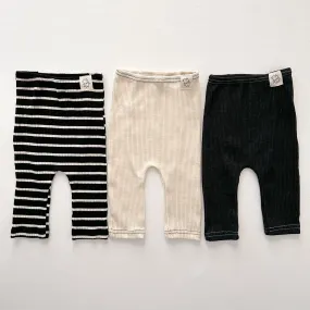 Baby Ribbed Leggings (0-24m) - 3 Colors