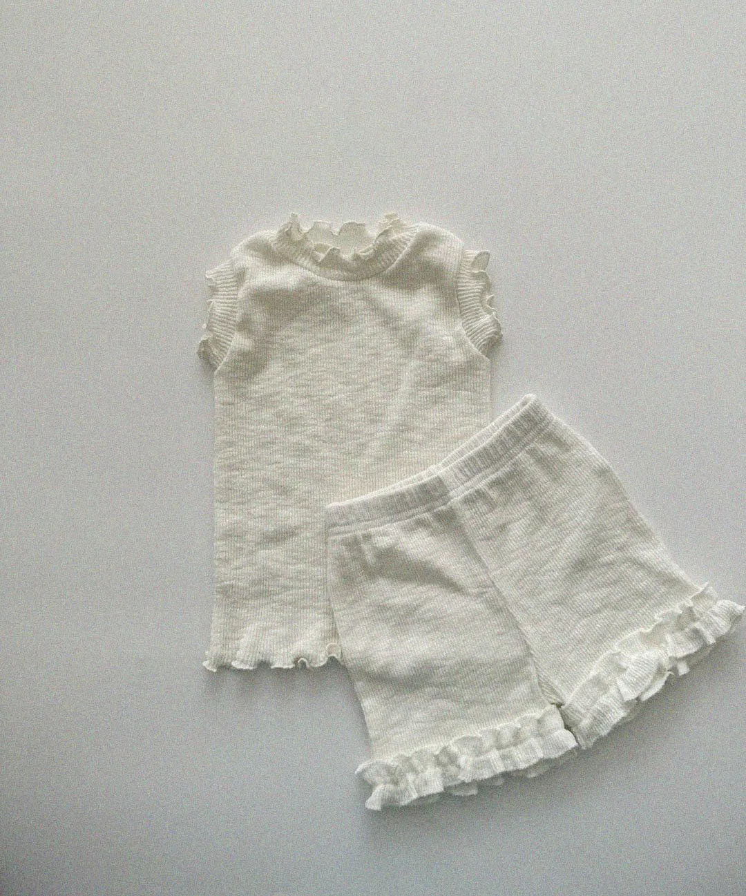 Baby/Toddler Aosta Frill Detail Ribbed Shorts (3m-5y)- 2 Colors