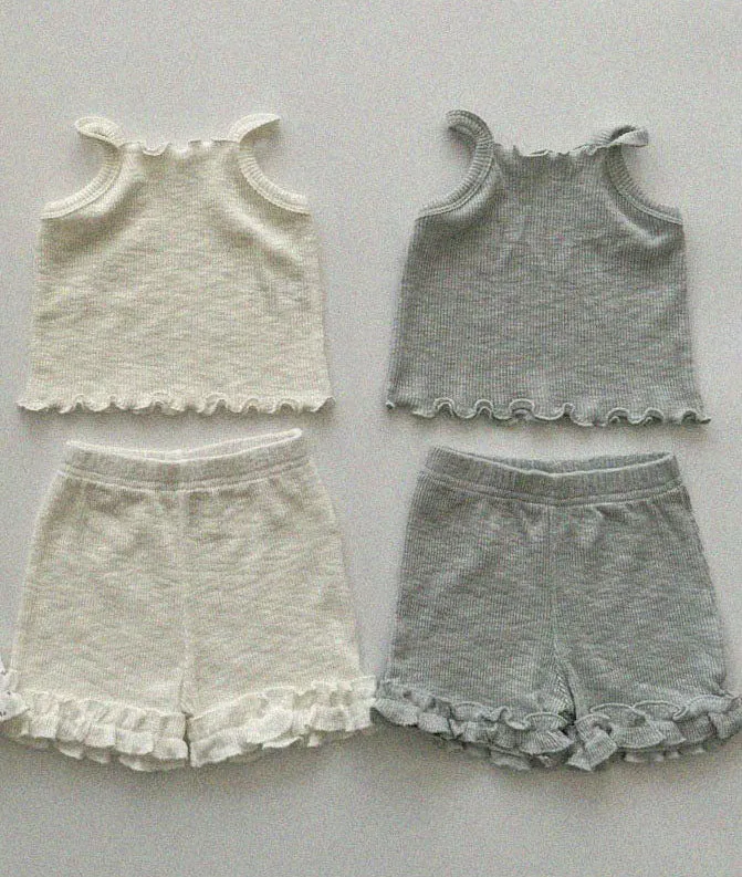 Baby/Toddler Aosta Frill Detail Ribbed Shorts (3m-5y)- 2 Colors