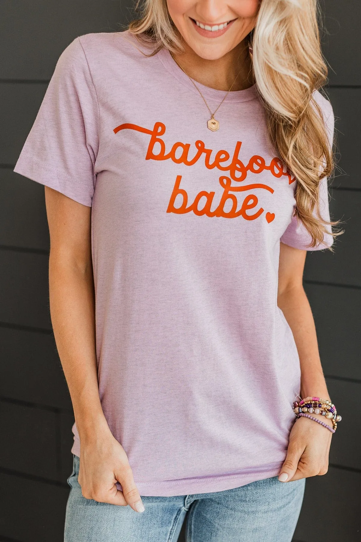 Barefoot Babe Graphic Tee- Lilac