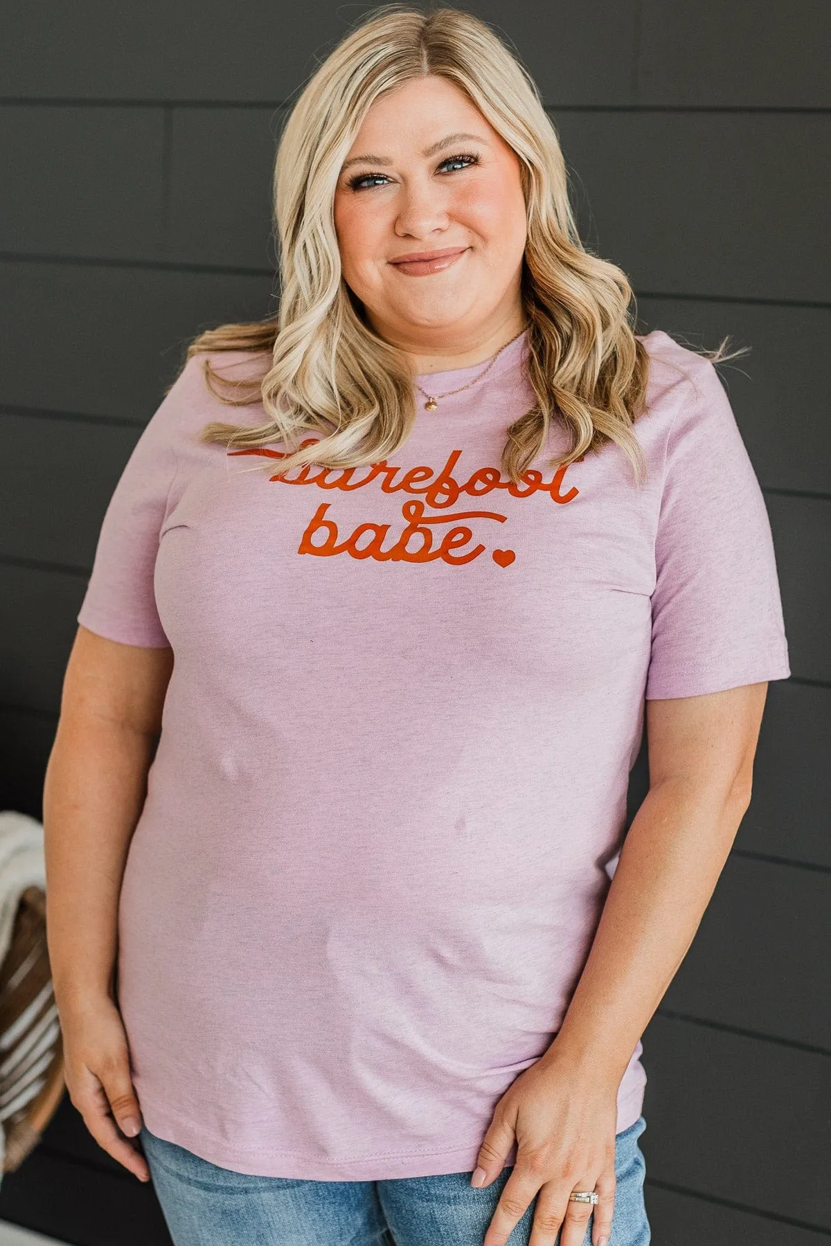 Barefoot Babe Graphic Tee- Lilac