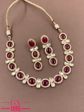 Bianca , Elegant Kundan Necklace Set for Women -NEERA001KNSA