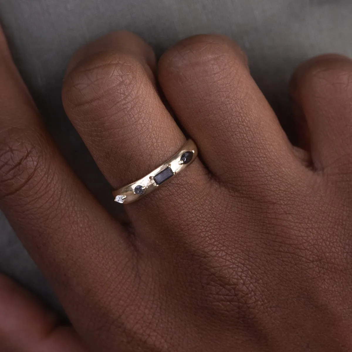 Black Diamond Sprinkle Ring