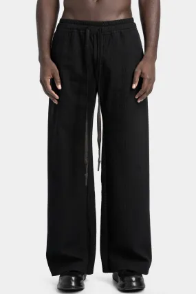 Brushed ribbed cotton oversized pants