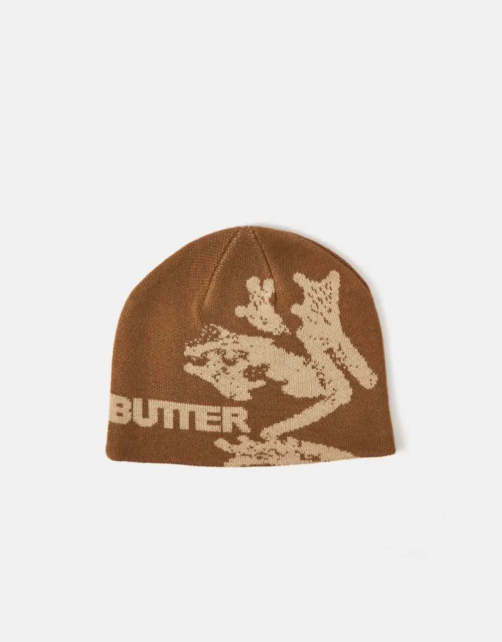 Butter Goods Amphibian Skull Beanie - Brown