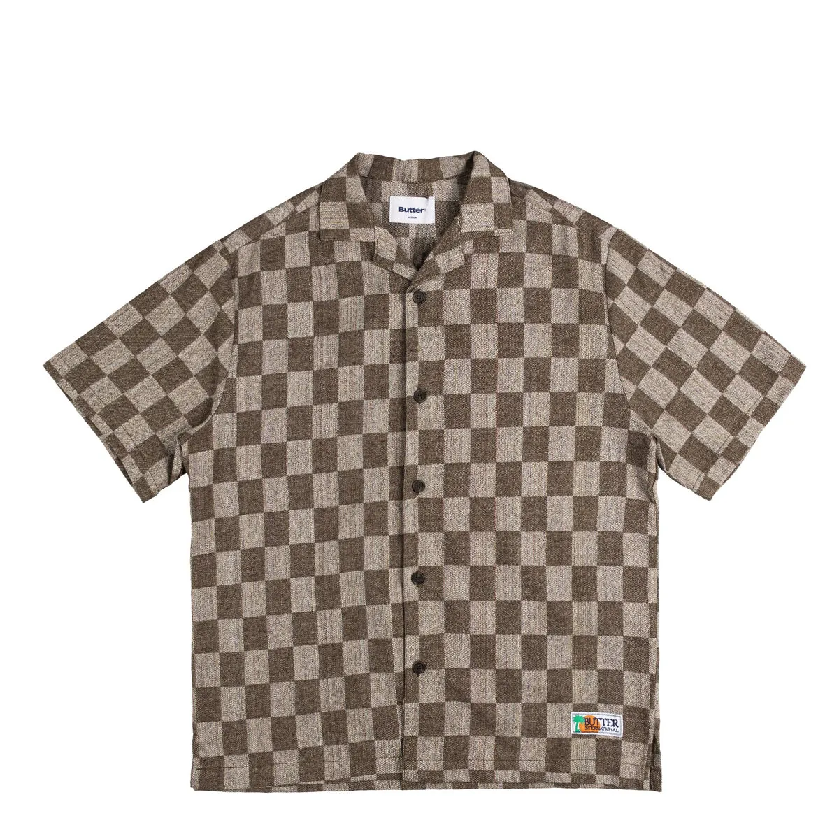 Butter Goods Checker Vacation S/S Shirt Chocolate