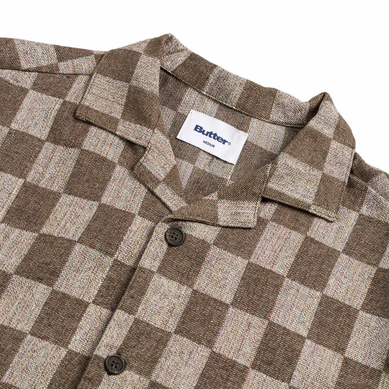 Butter Goods Checker Vacation S/S Shirt Chocolate