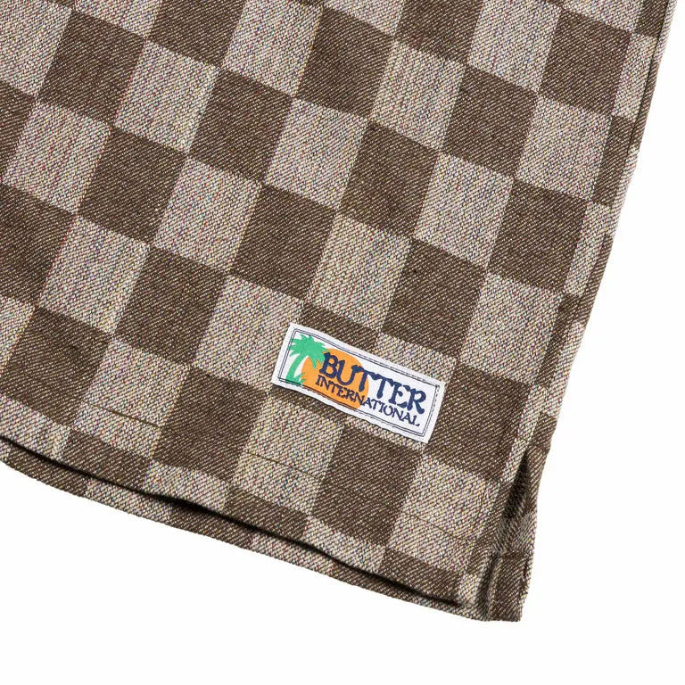 Butter Goods Checker Vacation S/S Shirt Chocolate