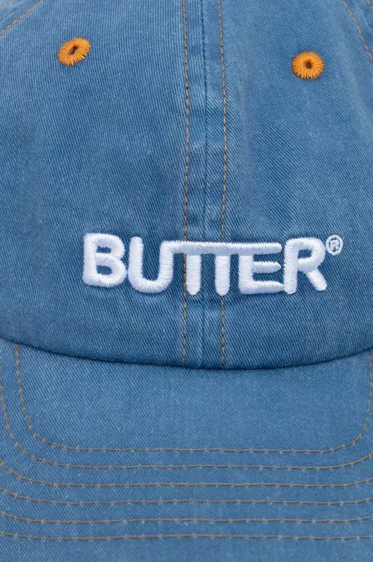 Butter Goods cotton baseball cap Rounded Logo 6 Panel Cap blue color BGQ1247002