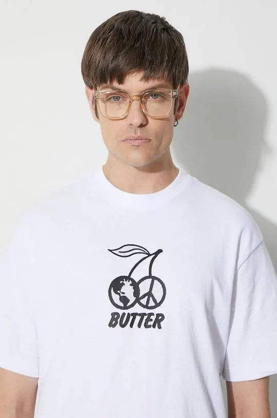 Butter Goods cotton t-shirt Cherry Tee men’s white color BGQ423D10202