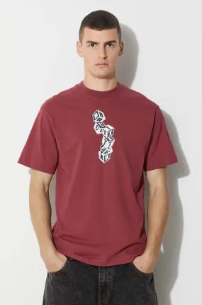 Butter Goods cotton t-shirt maroon color