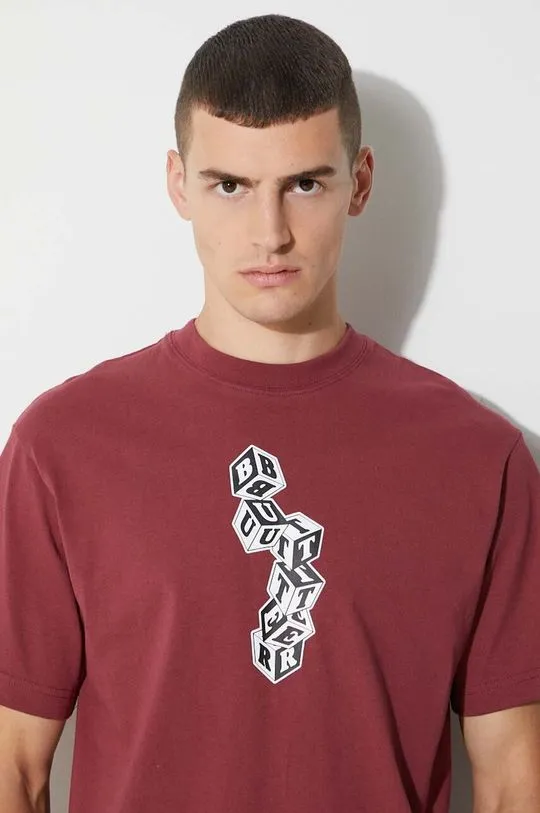 Butter Goods cotton t-shirt maroon color