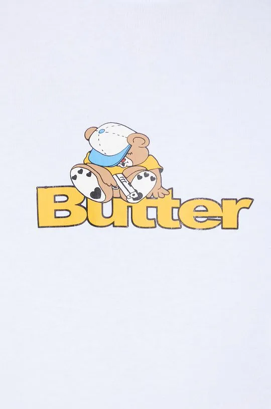 Butter Goods cotton t-shirt Teddy Logo Tee men’s white color BGQ3230101