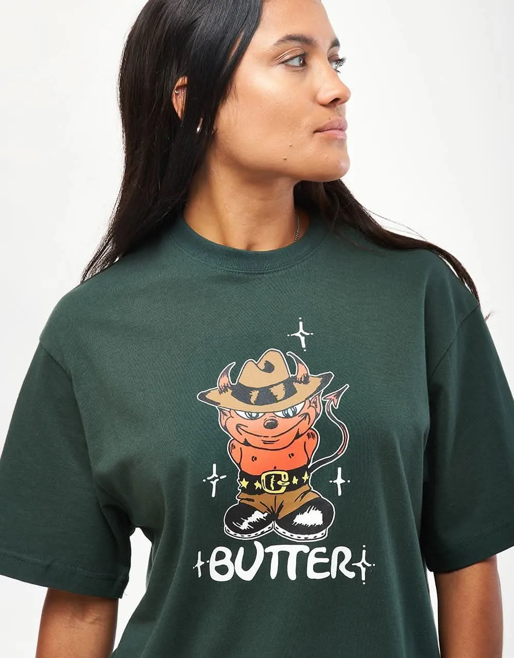 Butter Goods Devil T-Shirt - Dark Forest