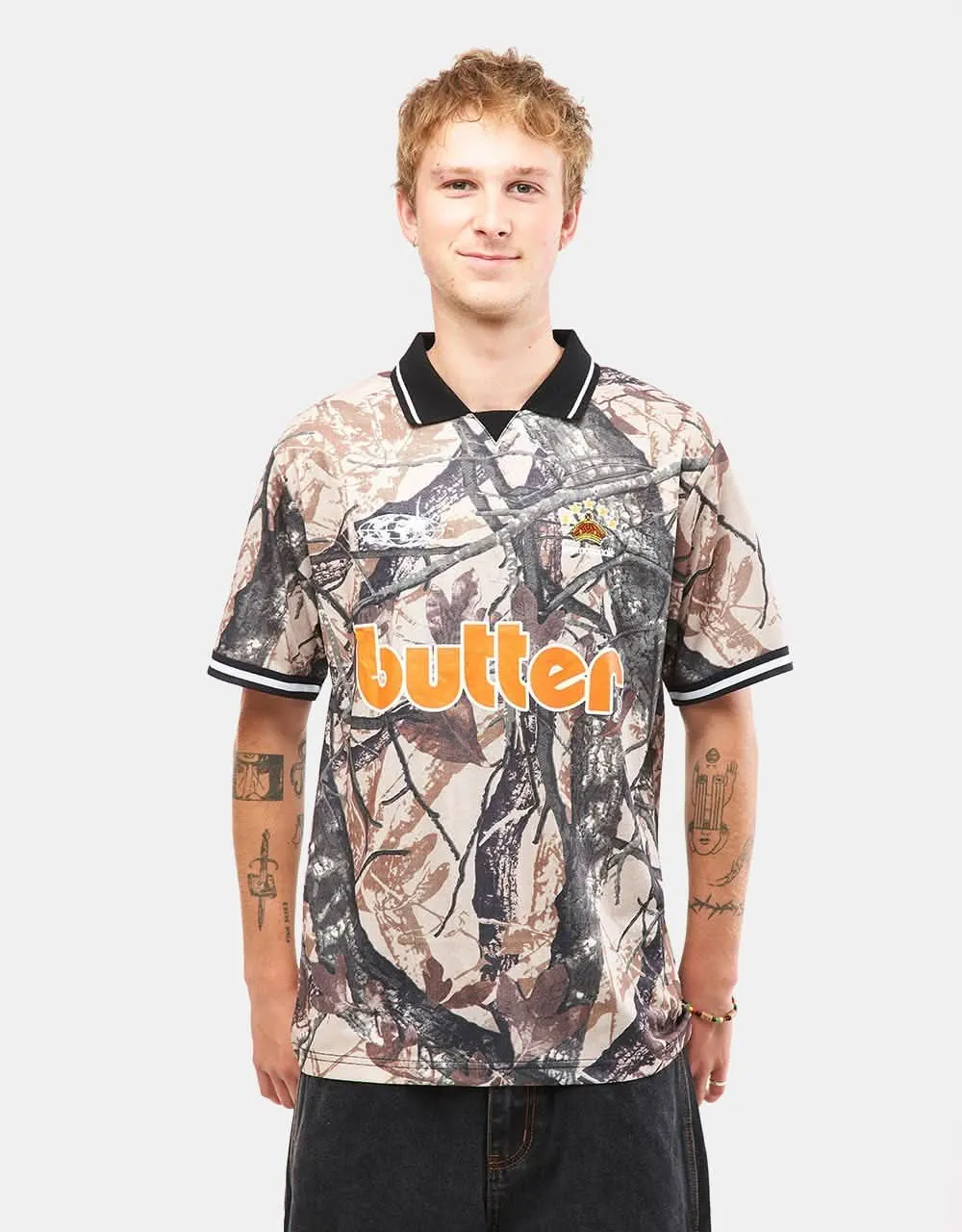 Butter Goods Foliage Camo Jersey - Tan