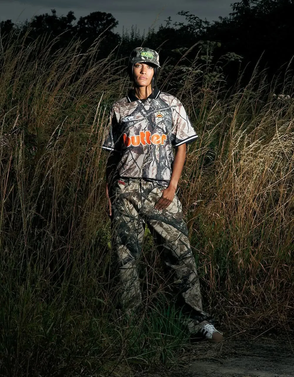 Butter Goods Foliage Camo Jersey - Tan