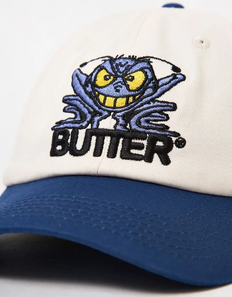 Butter Goods Insect 6 Panel Cap - Natural/Harbour Blue