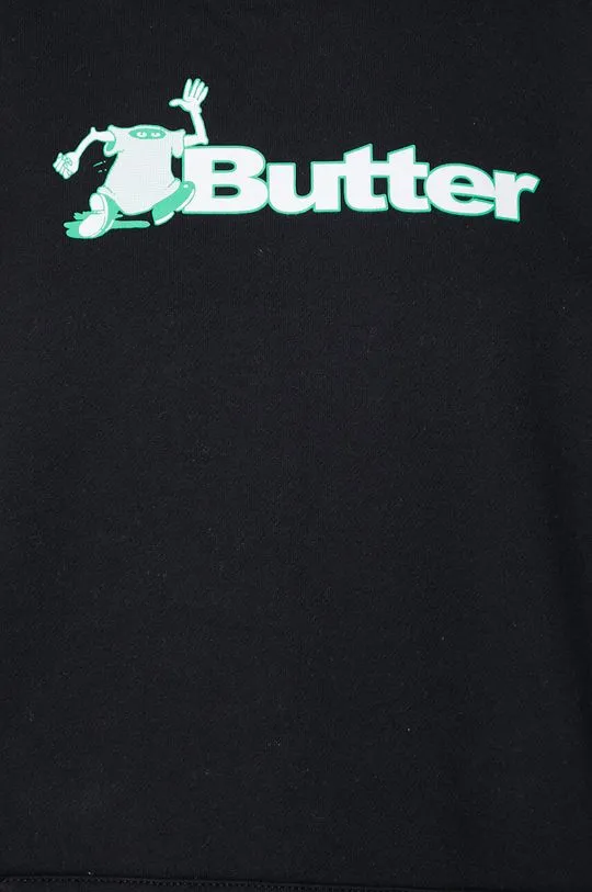 Butter Goods sweatshirt black color hooded with a print BGQ1241803