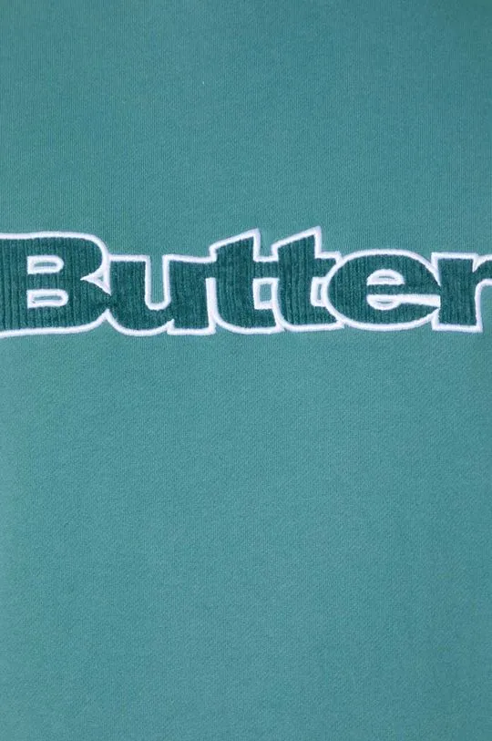 Butter Goods sweatshirt Cord Logo Crewneck Sweatshirt men's green color BGQ3232304