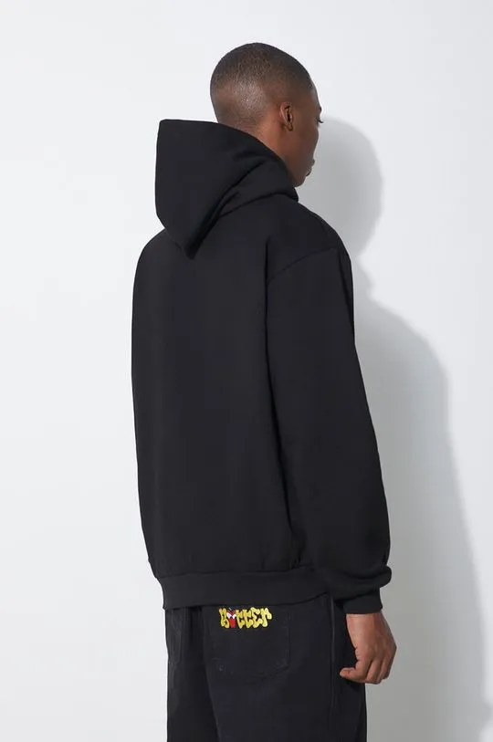 Butter Goods sweatshirt Design Co black color hooded with a print BGQ1241502